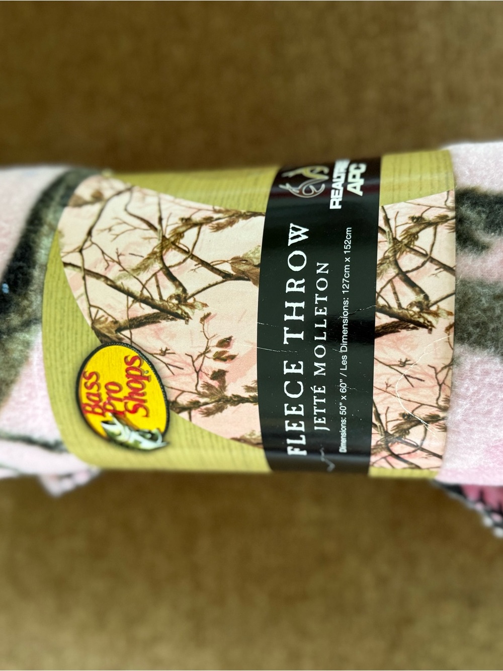 Bass Pro Shops Pink Fleece Throw Blanket